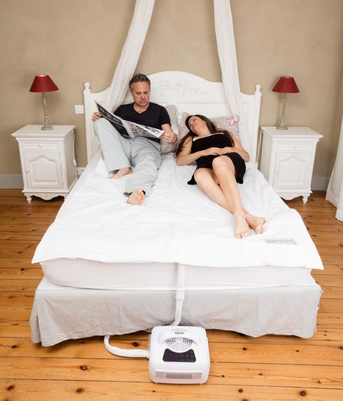 Surmatelas climatisé couple